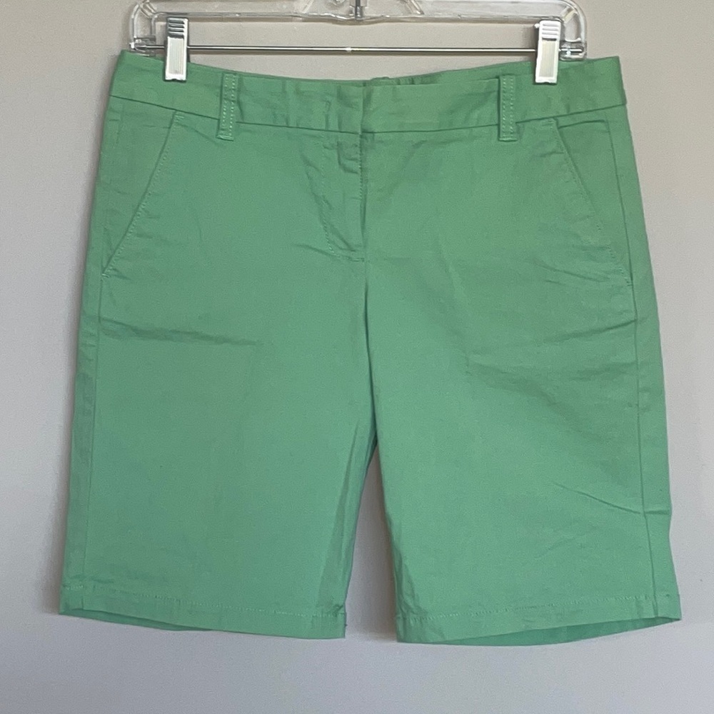 J. Crew green Bermuda shorts